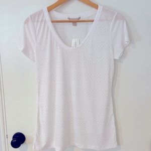 Banana Republic White Scoop Neck T-Shirt
